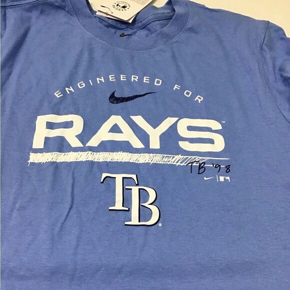 Nike Blue T-Shirt Short Sleeve Engineered Officially For Ray New Size Medium - Picture 5 of 8